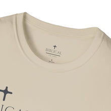 Load image into Gallery viewer, Exodus 14:14  T-Shirt White, Grey &amp; Sand
