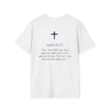 Load image into Gallery viewer, Isaiah 41:13 T-Shirt White, Grey &amp; Sand
