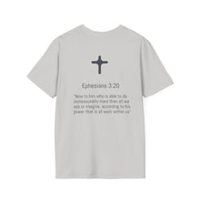 Load image into Gallery viewer, Ephesians 3:20 T-Shirt White, Grey &amp; Sand
