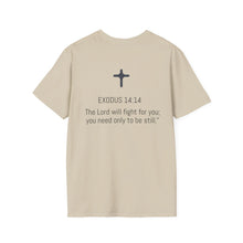 Load image into Gallery viewer, Exodus 14:14  T-Shirt White, Grey &amp; Sand
